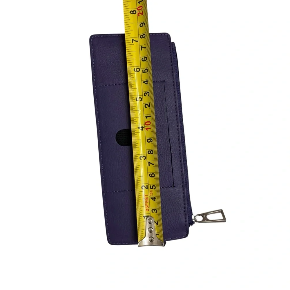 Lodis purple leather ID card holder wallet